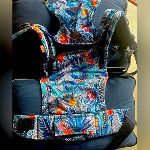 Tula Kids Carrier with Blue and Orange Floral Design